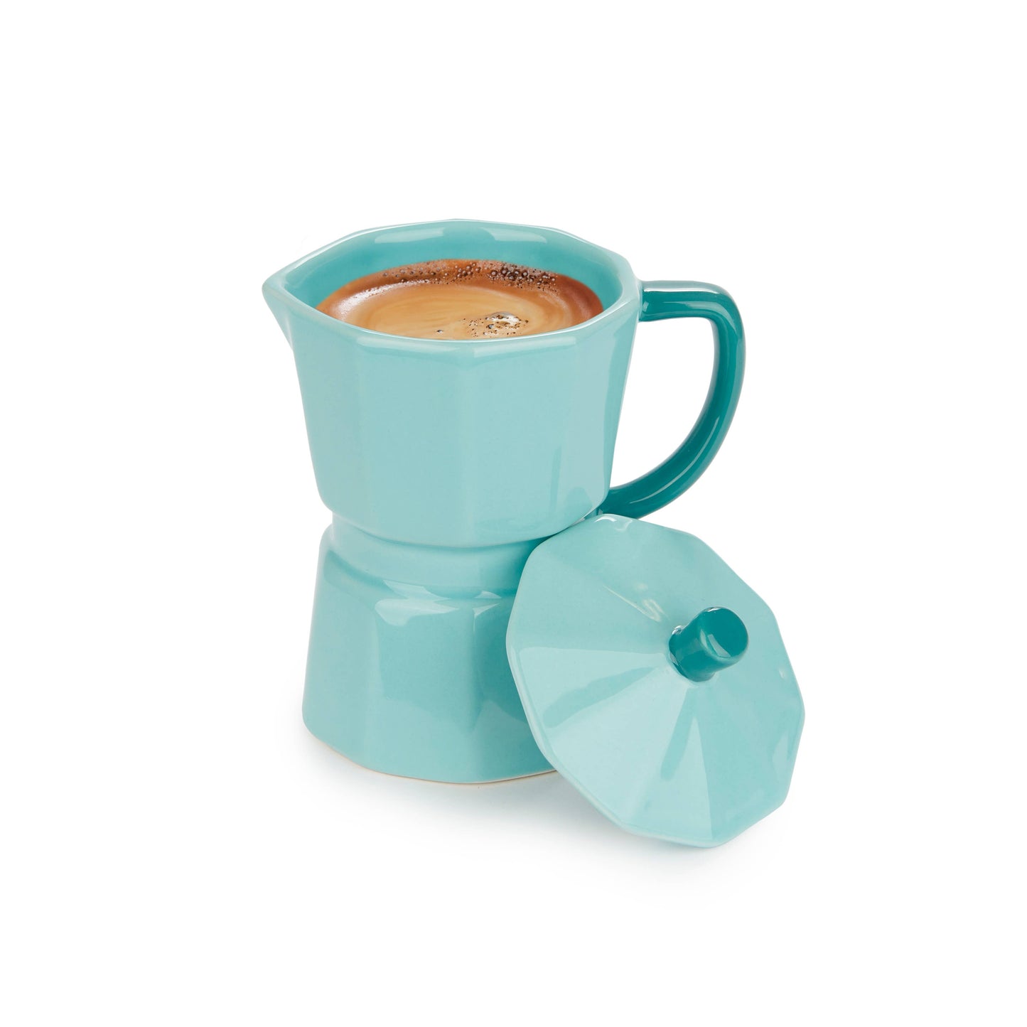 Becher Mokka, türkis, 350 ml, Keramik