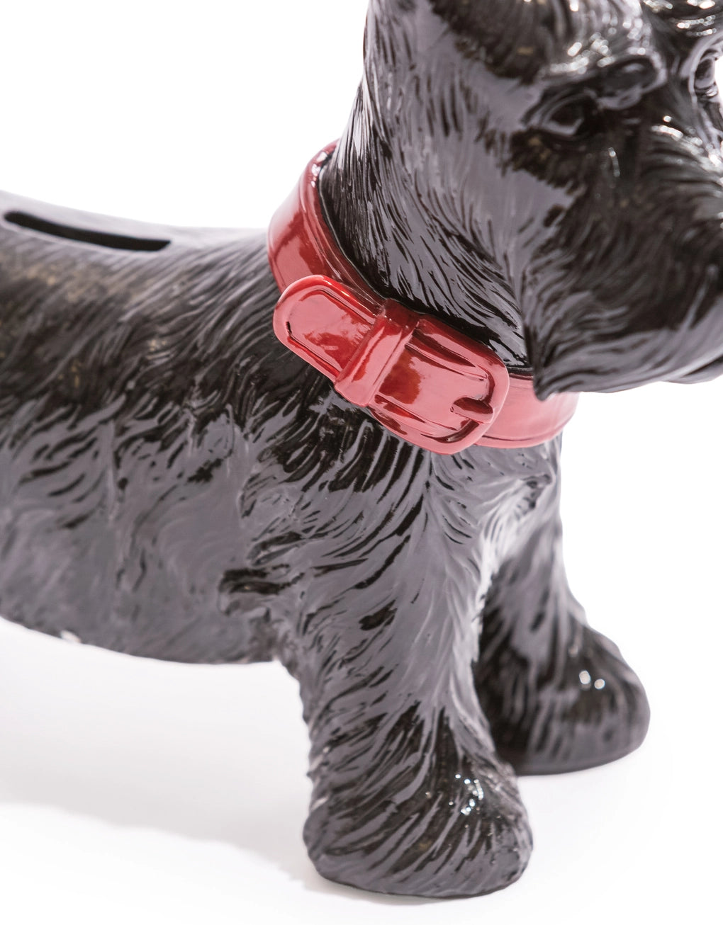 Schwarze Terrier-Spardose – charmantes Detail mit Charakter