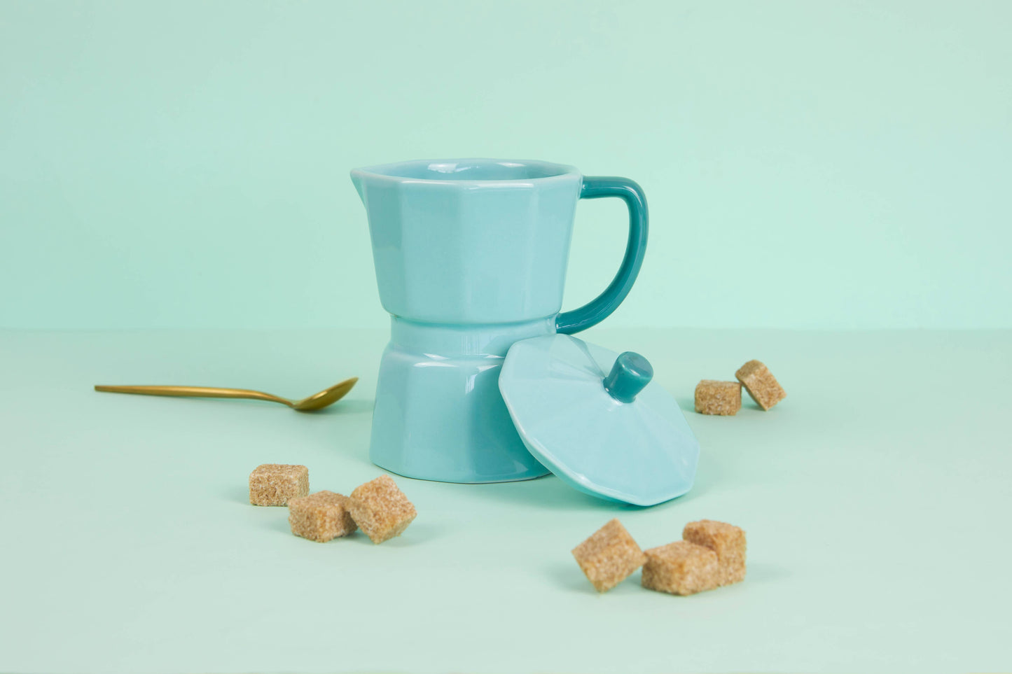 Becher Mokka, türkis, 350 ml, Keramik