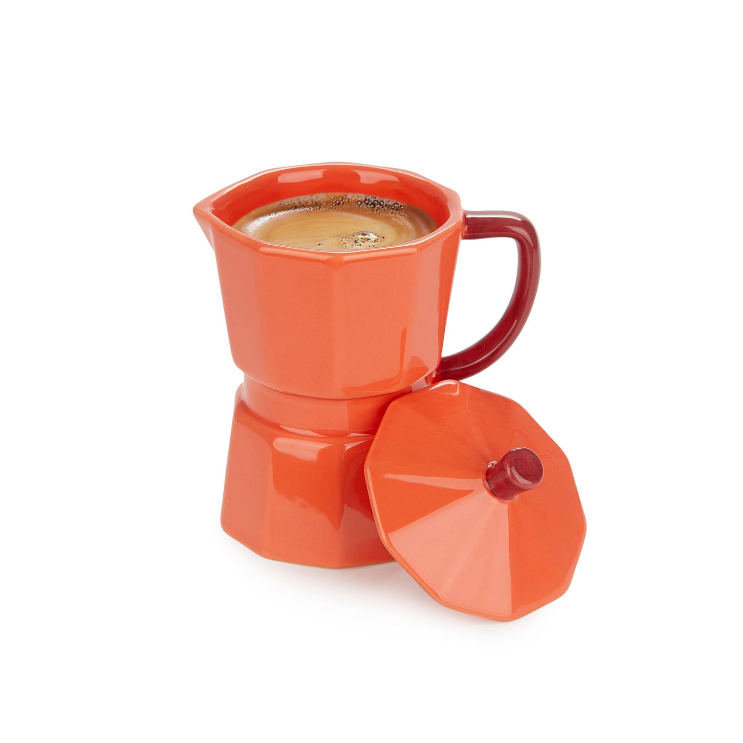Becher Mokka,rot,350 ml,Keramik