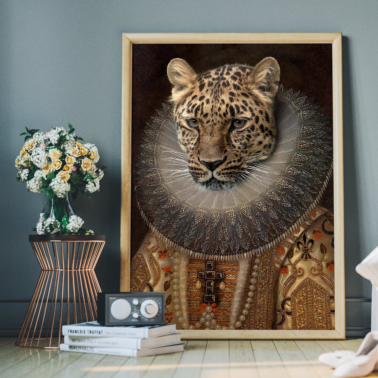 Queen Leopard Portrait Kunstdruck