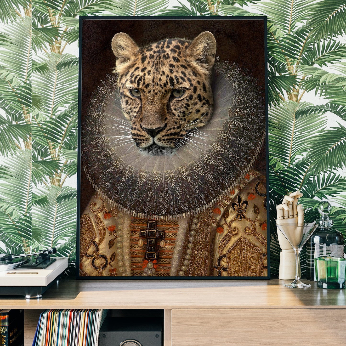 Queen Leopard Portrait Kunstdruck